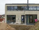 Windows, insulation, plumbing elements and facade